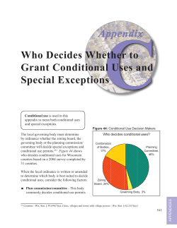 Appendix Who Decides Whether to Grant Conditional Uses and