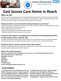 East Sussex Care Home in Reach