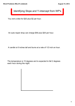 Lesson 5.5 Linear Equation Word Problems - Crest Ridge R-VII
