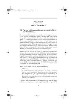 CHAPTER 3 WHO IS AN ARTISTE? 3.1. Various publications