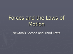 Forces and the Laws of Motion