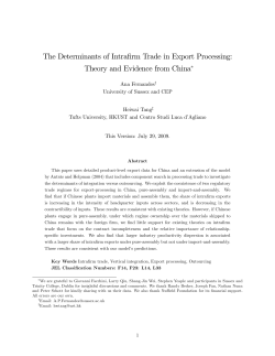 The Determinants of Intrafirm Trade in Export Processing: Theory
