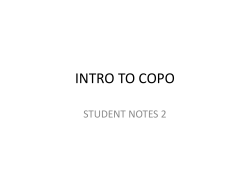 INTRO TO COPO