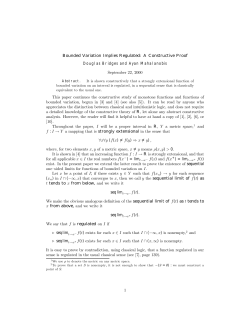Bounded Variation Implies Regulated