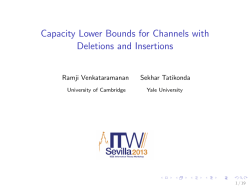 Capacity Lower Bounds for Channels with Deletions and Insertions