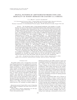 spatial patterns of aboveground production and mortality of woody