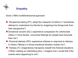 Empathy, guilt and values