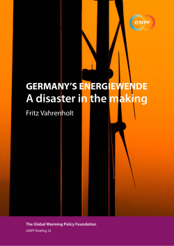 Germany`s Energiewende: a Disaster in the Making