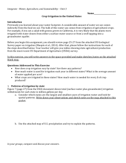 Crop Irrigation in the United States
