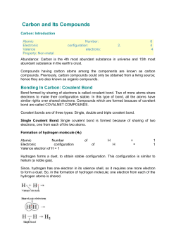 Carbon and Its compounds