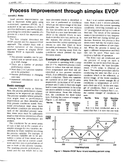 Process Improvement through simplex EVOP