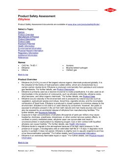 Product Safety Assessment Ethylene