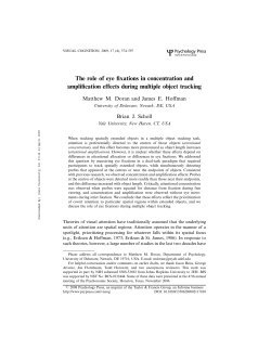 The role of eye fixations in concentration and amplification effects