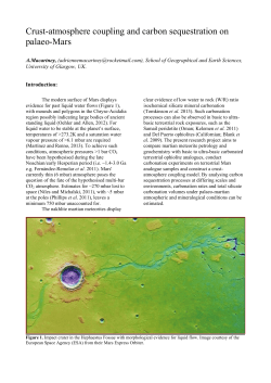 Crust-atmosphere coupling and carbon sequestration on palaeo-Mars