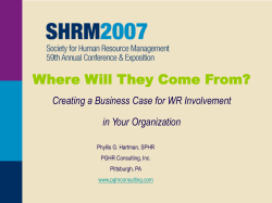 Powerpoint Presentation from 2007 Annual Conference