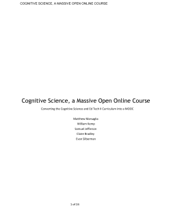Cognitive Science, a Massive Open Online Course