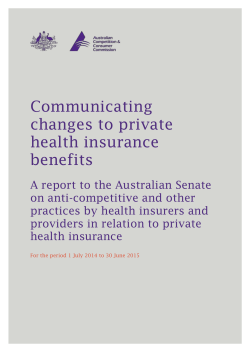 Communicating changes to private health insurance benefits