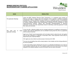MEMBER BRIEFING PROTOCOL &ndash; MAJOR SITES