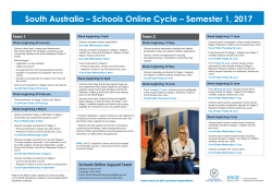 Schools Online Cycle 2017 South Australia