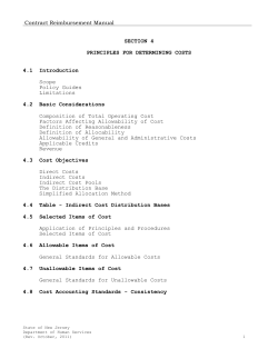 Principles for Determining Costs