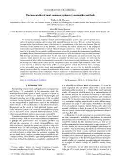 Thermostatistics of small nonlinear systems: Gaussian