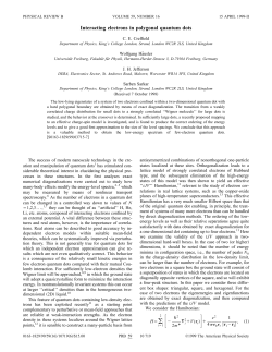 Interacting electrons in polygonal quantum dots - E
