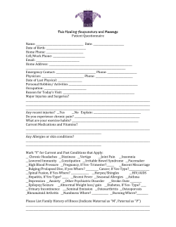 Faiz Patient Intake Form