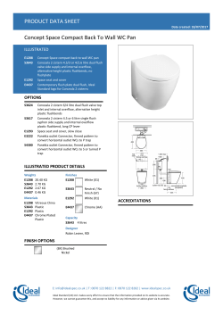 Concept Space Compact Back To Wall WC Pan