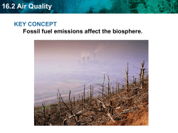 16.2 Air Quality The Greenhouse Effect