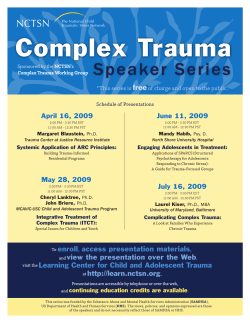 Complex Trauma - NCTSN Learning Center for Child and