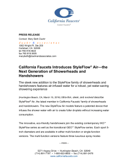 Press Release - California Faucets