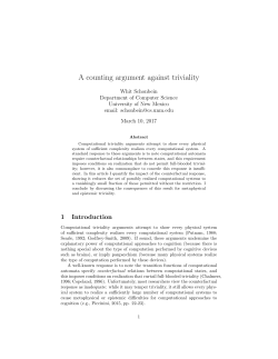 A counting argument against triviality