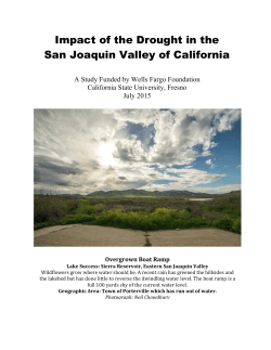 Impact of the Drought in the San Joaquin Valley of