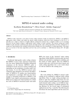 MPEG-4 natural audio coding