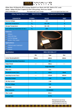 Built-in TEC cooler 650nm～660nm SM Fiber Coupled LD wit