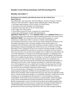 BoulderCZO-AGU2011 - University of Colorado Boulder