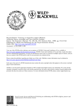 Beyond Becker: Training in Imperfect Labour Markets