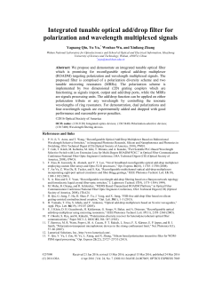 Integrated tunable optical add/drop filter for