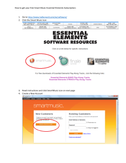 How to get your free Smart Music Essential Elements Subscription: 1