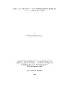 design and fabrication of diffractive lenses for visible and near