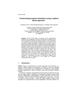Constructing program animations using a patternbased approach