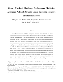Greedy Maximal Matching: Performance Limits for Arbitrary Network