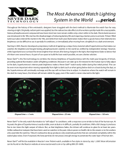 The Most Advanced Watch Lighting System in the World &hellip;period.