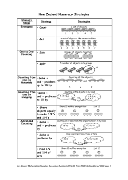 New Zealand Numeracy Strategies