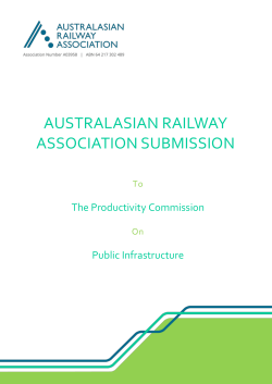 Public Infrastructure - Productivity Commission