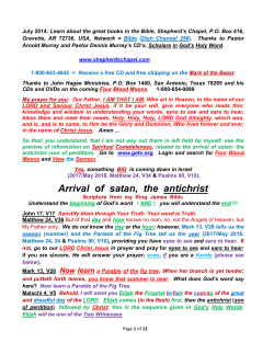 Arrival of satan, the antichrist