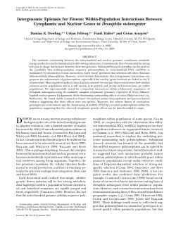 Intergenomic Epistasis for Fitness: Within