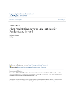 Plant-Made Influenza Virus-Like Particles: for
