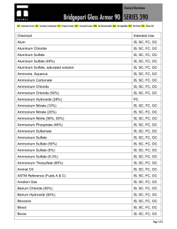 Chemical Resistance: Bridgeport Glass Armor 90