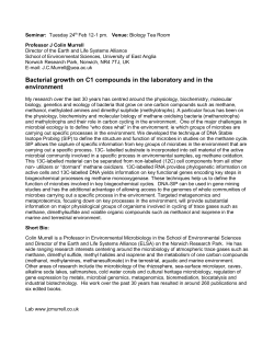 Bacterial growth on C1 compounds in the laboratory and in the